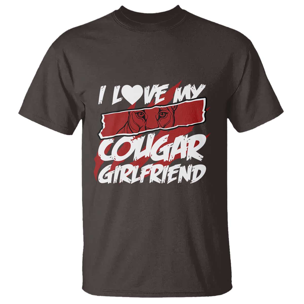 Funny Boyfriend T Shirt I Love My Cougar Girlfriend Valentines