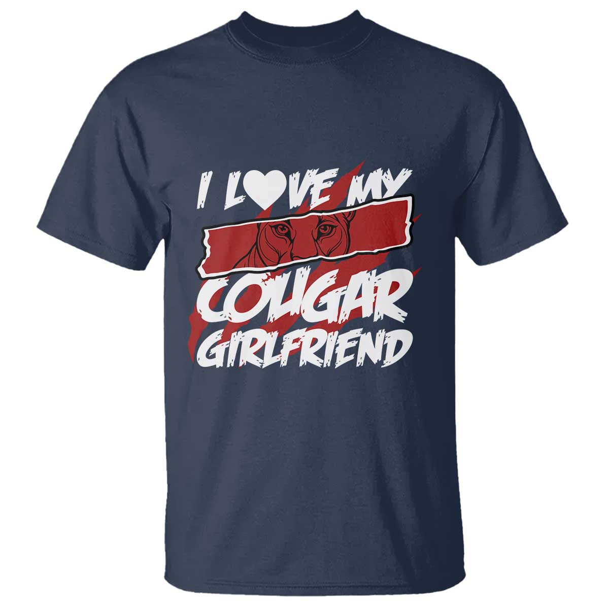 Funny Boyfriend T Shirt I Love My Cougar Girlfriend Valentines
