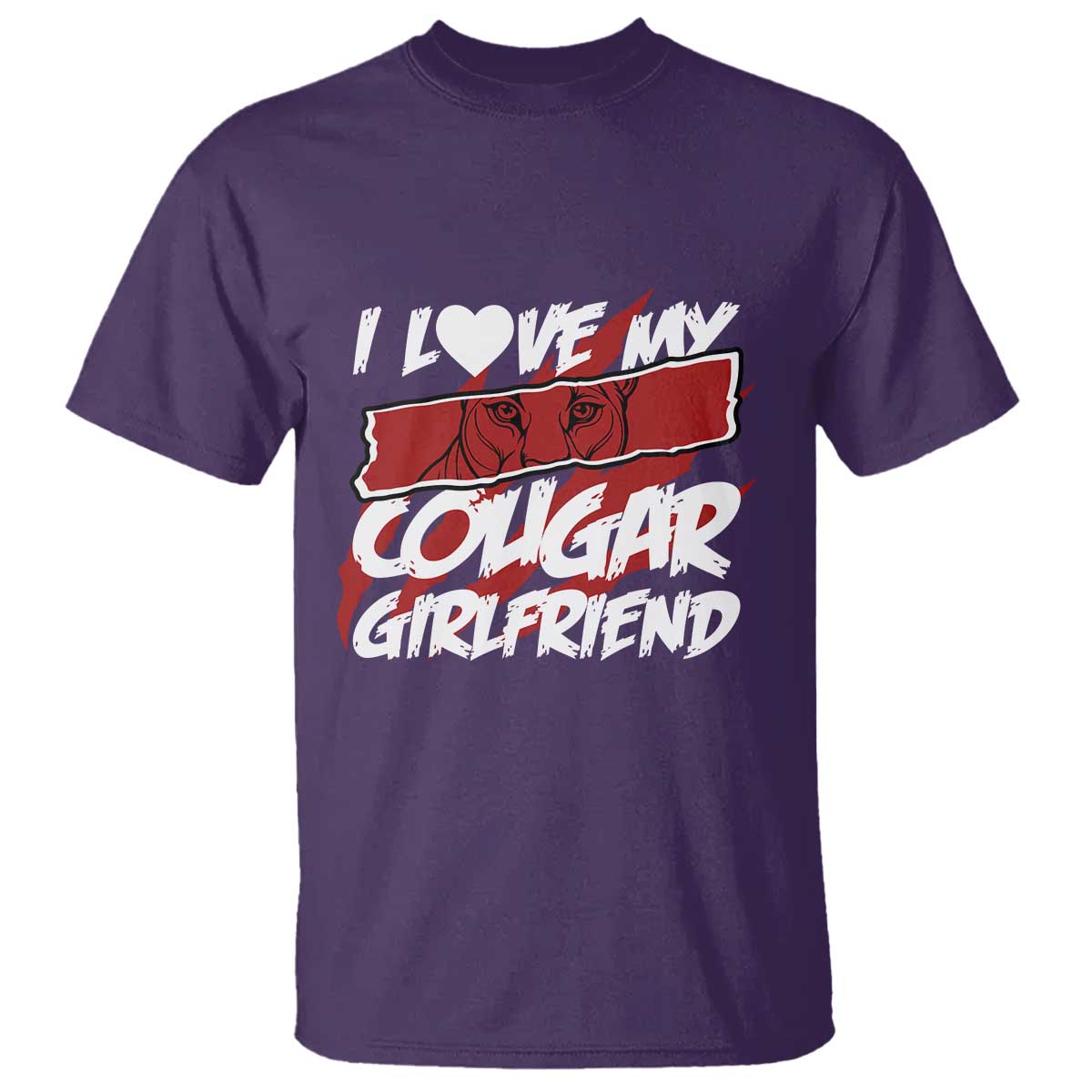 Funny Boyfriend T Shirt I Love My Cougar Girlfriend Valentines