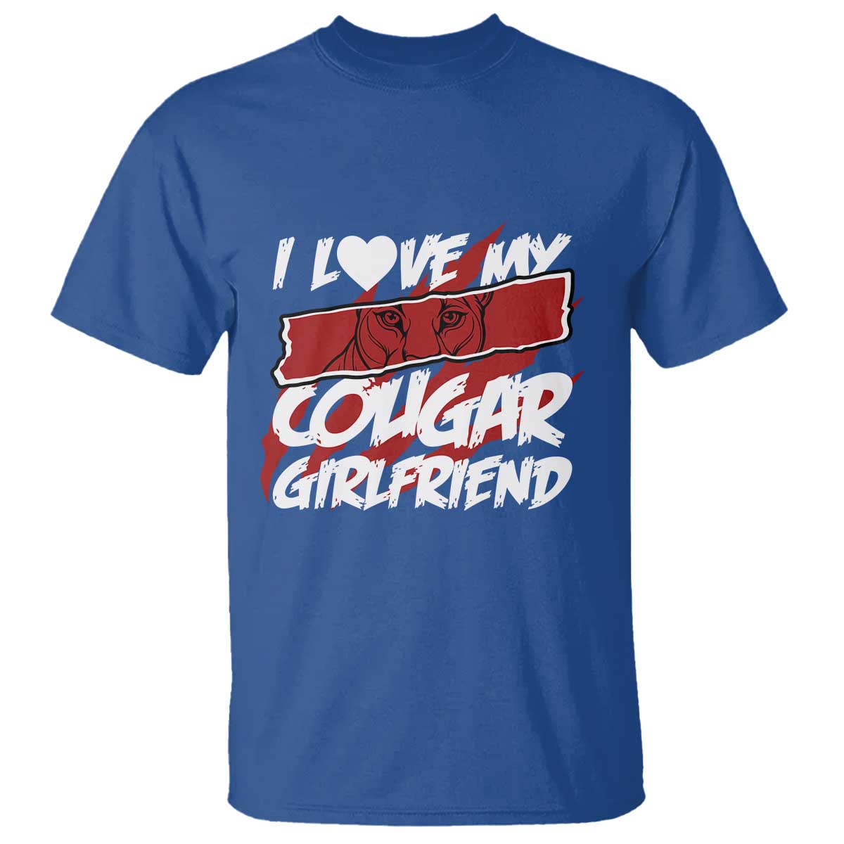 Funny Boyfriend T Shirt I Love My Cougar Girlfriend Valentines
