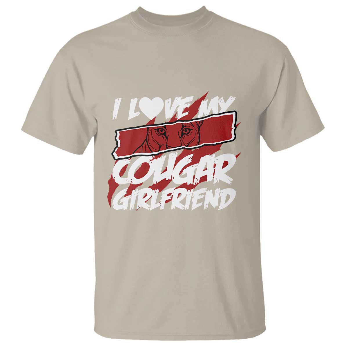 Funny Boyfriend T Shirt I Love My Cougar Girlfriend Valentines