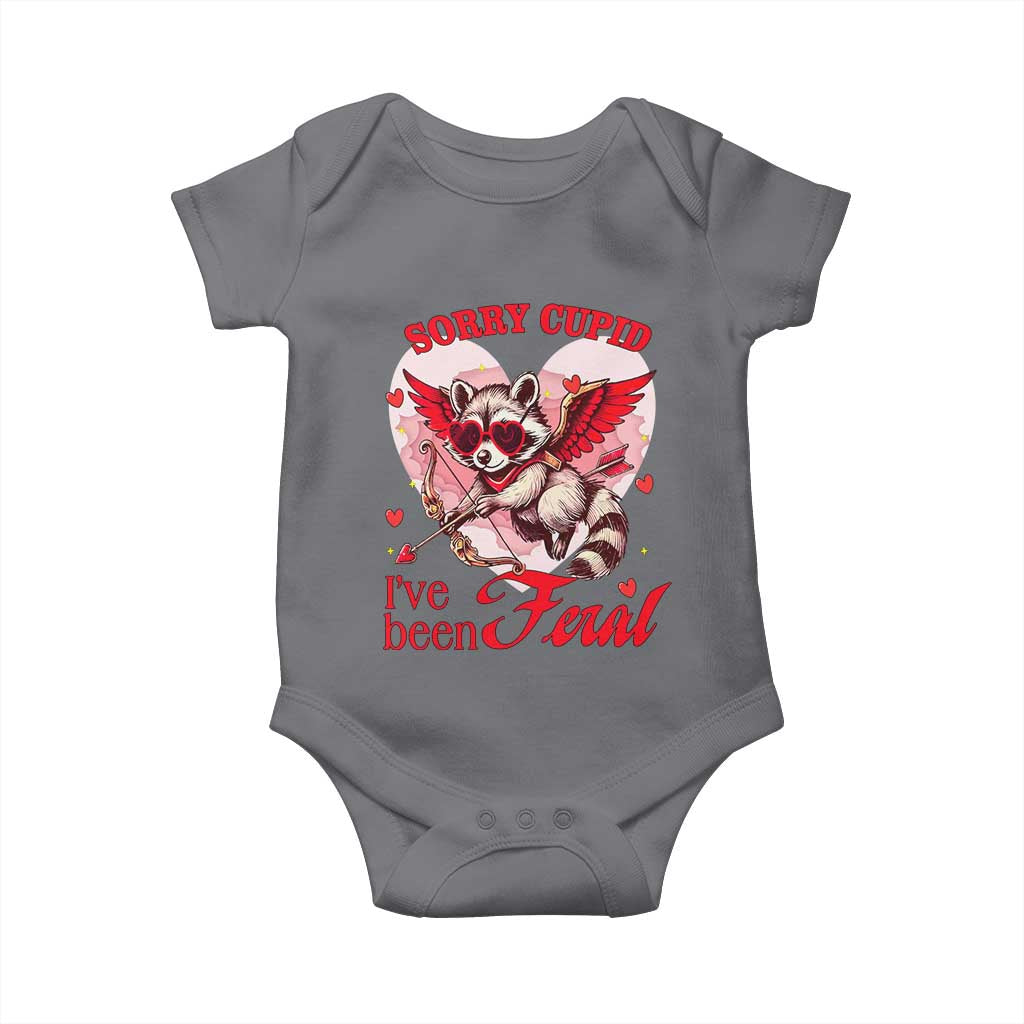 Funny Valentine's Day Baby Onesie Sorry Cupid I've Been Feral Raccoon