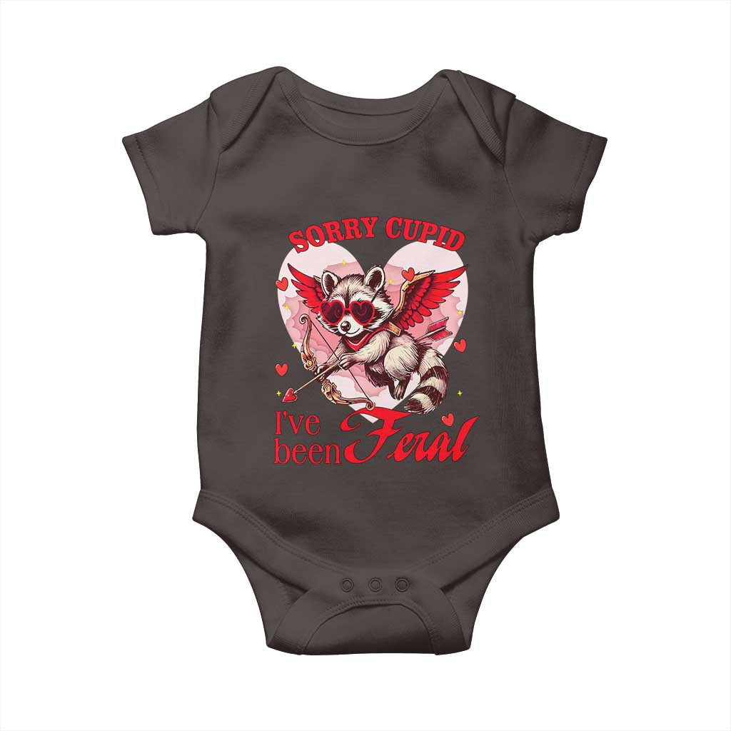 Funny Valentine's Day Baby Onesie Sorry Cupid I've Been Feral Raccoon