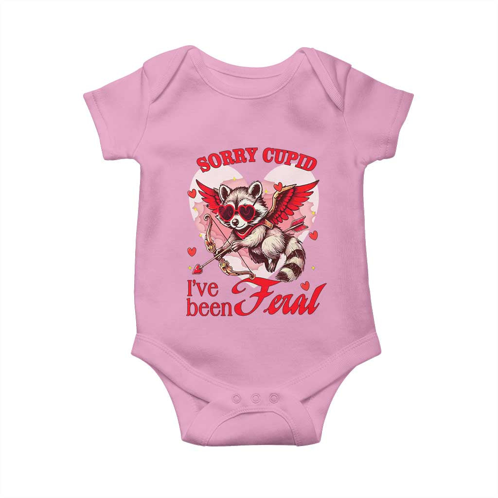 Funny Valentine's Day Baby Onesie Sorry Cupid I've Been Feral Raccoon
