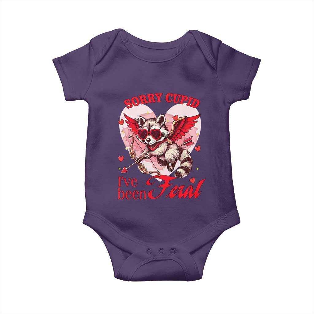 Funny Valentine's Day Baby Onesie Sorry Cupid I've Been Feral Raccoon