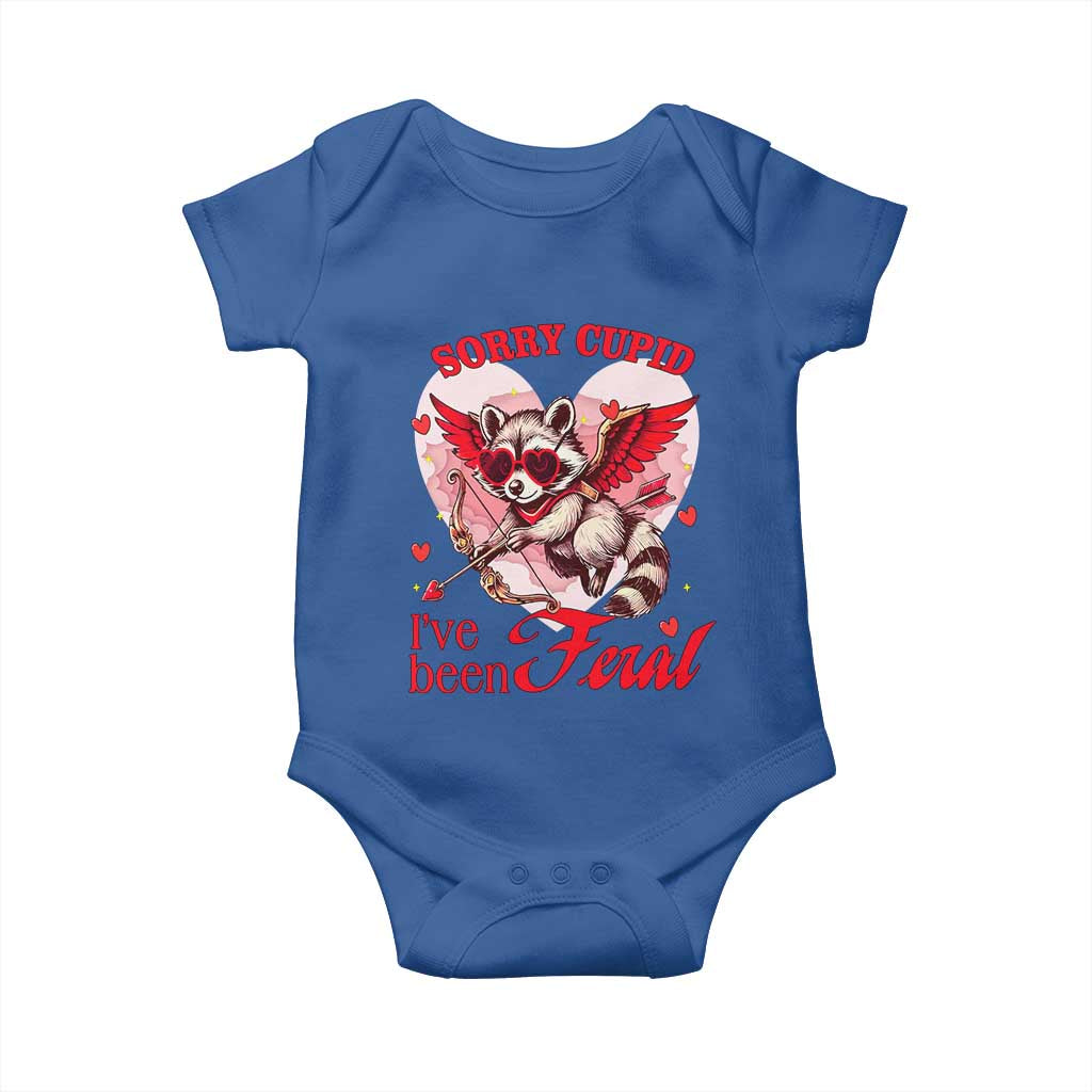 Funny Valentine's Day Baby Onesie Sorry Cupid I've Been Feral Raccoon