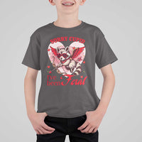 Funny Valentine's Day T Shirt For Kid Sorry Cupid I've Been Feral Raccoon