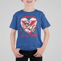 Funny Valentine's Day T Shirt For Kid Sorry Cupid I've Been Feral Raccoon