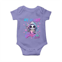 Funny Valentine's Day Baby Onesie My Heart Pops For You Cute Death Grim Popcorn
