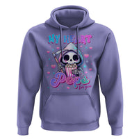Funny Valentine's Day Hoodie My Heart Pops For You Cute Death Grim Popcorn