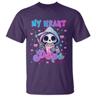 Funny Valentine's Day T Shirt My Heart Pops For You Cute Death Grim Popcorn