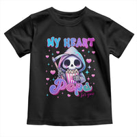 Funny Valentine's Day Toddler T Shirt My Heart Pops For You Cute Death Grim Popcorn