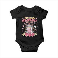 Funny Valentine's Day Baby Onesie You Make My Heart Pop Cute Cat Popcorn
