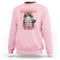 Funny Valentine's Day Sweatshirt You Make My Heart Pop Cute Cat Popcorn
