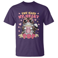 Funny Valentine's Day T Shirt You Make My Heart Pop Cute Cat Popcorn