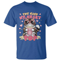 Funny Valentine's Day T Shirt You Make My Heart Pop Cute Cat Popcorn