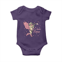Funny Valentine's Day Baby Onesie It's Love Time Cowboy Cupid