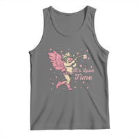 Funny Valentine's Day Tank Top It's Love Time Cowboy Cupid