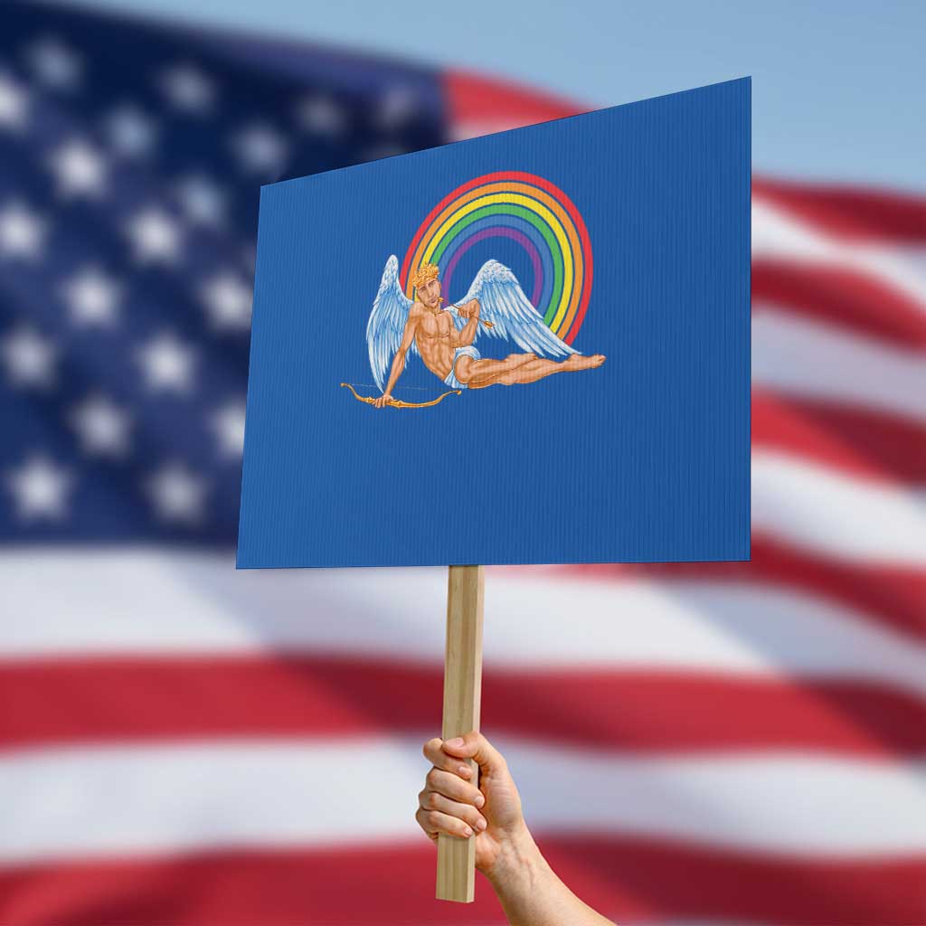 Funny Valentine's Day LGBT Cupid Protest Sign - Wonder Print Shop