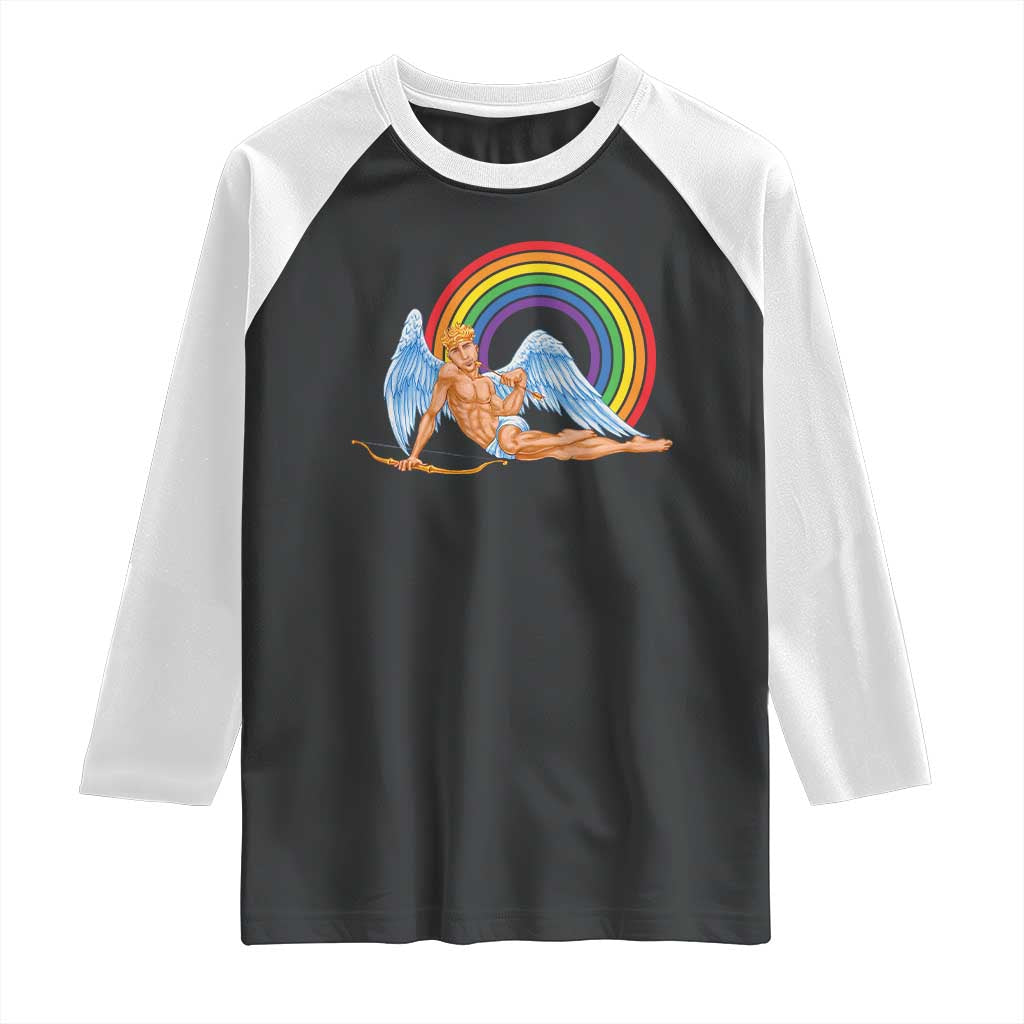 Funny Valentine's Day LGBT Cupid Raglan Shirt