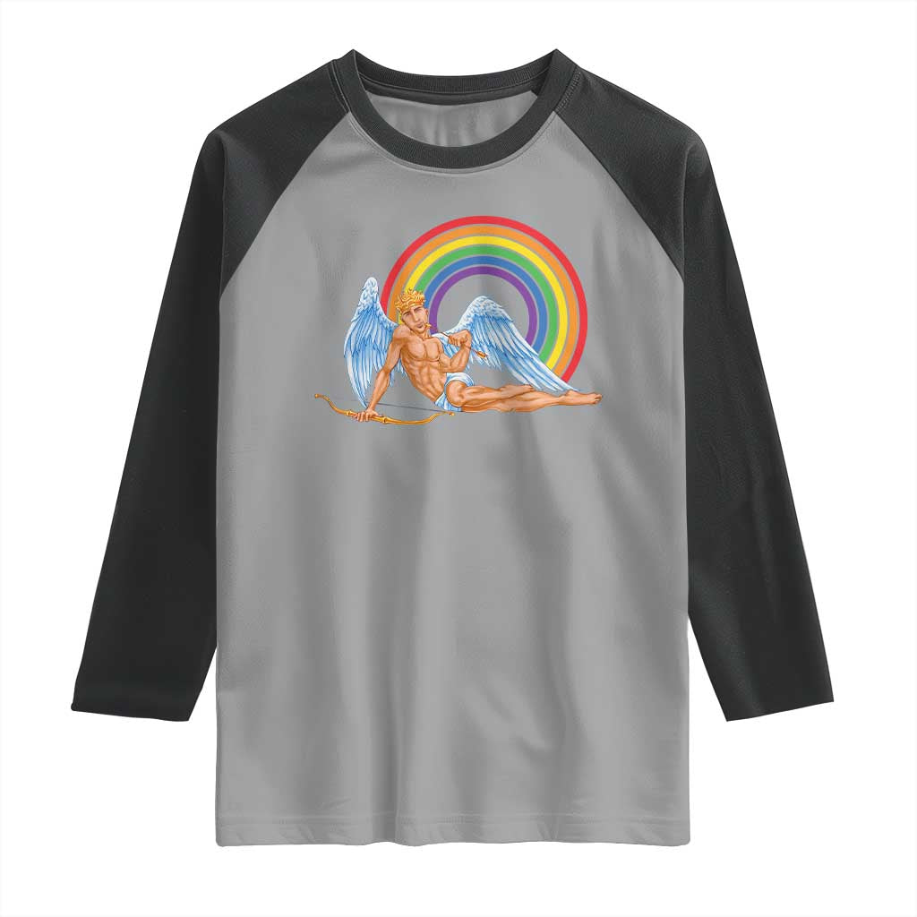 Funny Valentine's Day LGBT Cupid Raglan Shirt