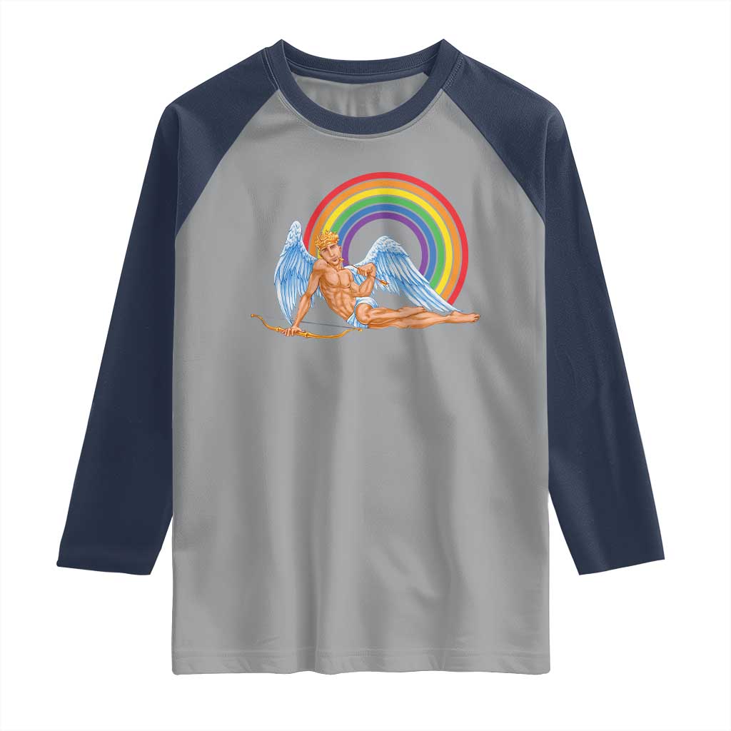 Funny Valentine's Day LGBT Cupid Raglan Shirt