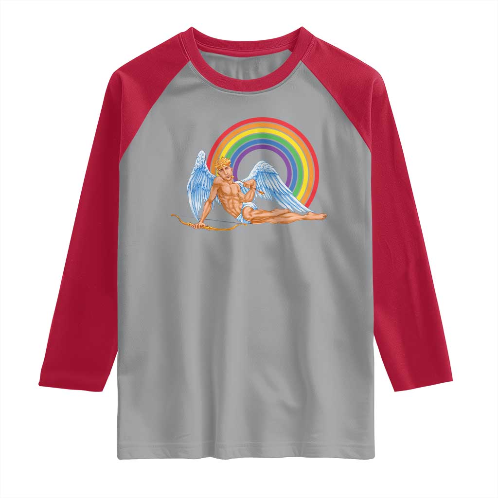 Funny Valentine's Day LGBT Cupid Raglan Shirt