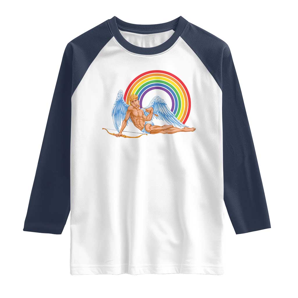 Funny Valentine's Day LGBT Cupid Raglan Shirt