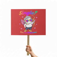 Funny Single You're Welcome Protest Sign Rainbow LGBT Cupid - Wonder Print Shop