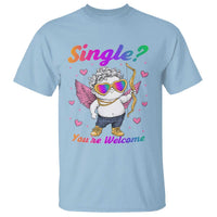 Funny Single You're Welcome T Shirt Rainbow LGBT Cupid