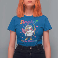 Funny Single You're Welcome T Shirt For Women Rainbow LGBT Cupid