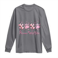 Valentine's Day Dog Lover Long Sleeve Shirt Furever Woof You Paw XO
