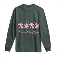 Valentine's Day Dog Lover Long Sleeve Shirt Furever Woof You Paw XO