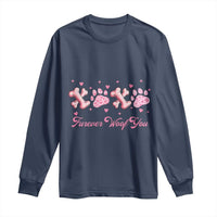 Valentine's Day Dog Lover Long Sleeve Shirt Furever Woof You Paw XO