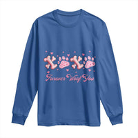 Valentine's Day Dog Lover Long Sleeve Shirt Furever Woof You Paw XO