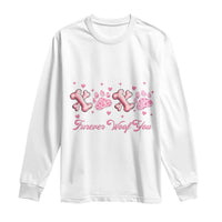 Valentine's Day Dog Lover Long Sleeve Shirt Furever Woof You Paw XO