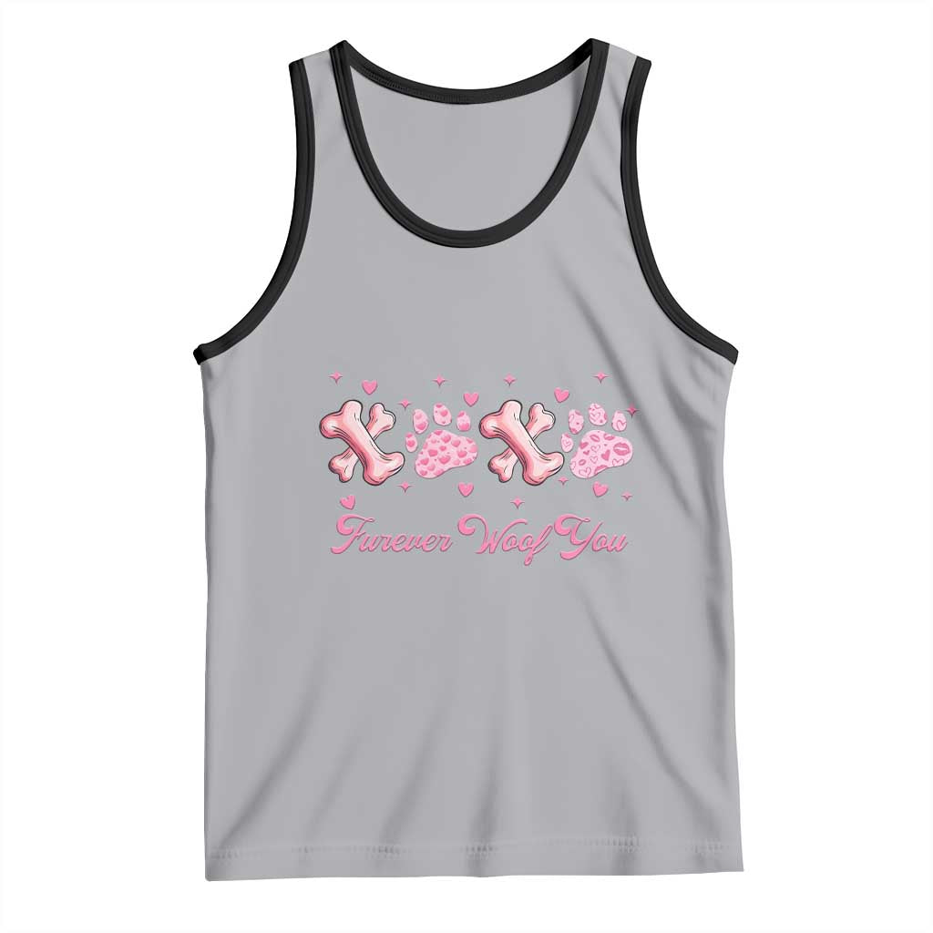 Valentine's Day Dog Lover Tank Top Furever Woof You Paw XO