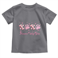 Valentine's Day Dog Lover Toddler T Shirt Furever Woof You Paw XO
