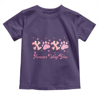 Valentine's Day Dog Lover Toddler T Shirt Furever Woof You Paw XO