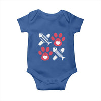 Valentine's Day Cat Lover Baby Onesie Cute Kitten Paw XO