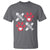 Valentine's Day Cat Lover T Shirt Cute Kitten Paw XO