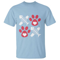 Valentine's Day Cat Lover T Shirt Cute Kitten Paw XO