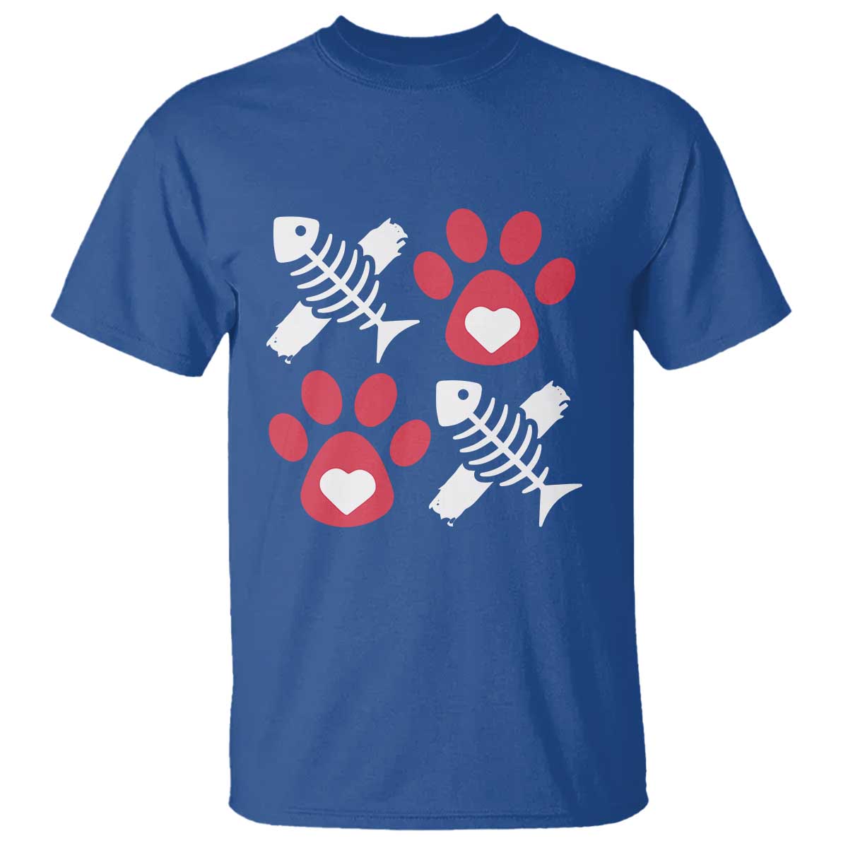 Valentine's Day Cat Lover T Shirt Cute Kitten Paw XO