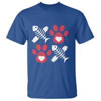 Valentine's Day Cat Lover T Shirt Cute Kitten Paw XO