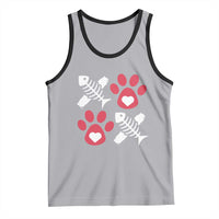 Valentine's Day Cat Lover Tank Top Cute Kitten Paw XO