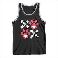 Valentine's Day Cat Lover Tank Top Cute Kitten Paw XO