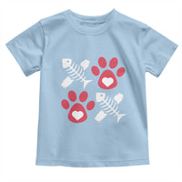 Valentine's Day Cat Lover Toddler T Shirt Cute Kitten Paw XO