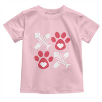 Valentine's Day Cat Lover Toddler T Shirt Cute Kitten Paw XO