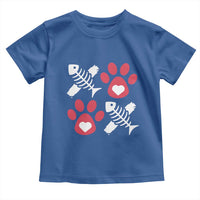 Valentine's Day Cat Lover Toddler T Shirt Cute Kitten Paw XO
