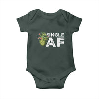 Funny Anti Valentine Baby Onesie Single AF Heart Cactus